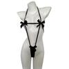 Sultry Halter Bandage Bodysuit with Open Crotch