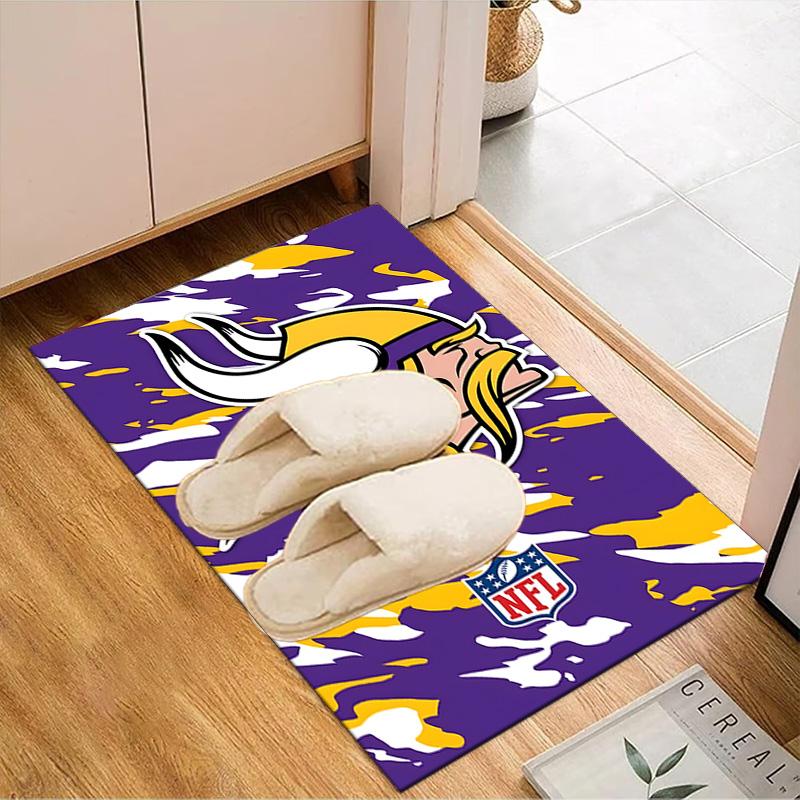 Vikings Team Spirit Rug Game Carpet, Floor Mat for Bedroom Living Room Entryway Rug, Home Decor Idea Gift for Christmas Birthday