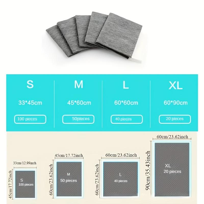 100/50/40/20pcs Disposable Thickened Deodorizing Bamboo Charcoal Pet Pee Pads