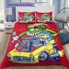 Cartoon Pattern Bedding Quilt Set Quilt Cover Pillowcase Home Decoration Birthday Gift (1 * duvet cover + 2 * pillowcase, without core)