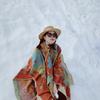 Travel cloak outside travel photo decoration shawl woman