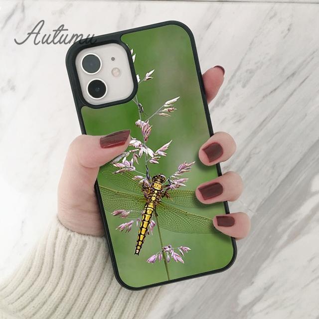 Dragonfly Animal Phone Case for iPhone 17 Air 15 16 16e 11 12 13 14 Pro Max Plus Cover coque Fundas Shell