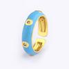 Nidin High Quality Enamel Dripping Oil Candy Colors Open Adjustable Ring Women Girls Fashion Boho Style Jewelry Friendship Gift