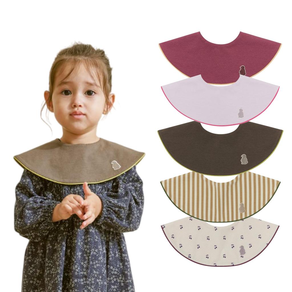 Konny Baby Bib Set Baby Bib Rolling Bib Absorbent and Quick Drying Simple Girl Boy Baby Coordination Baby Shower Gift Stylish Present 5 Plum Khaki