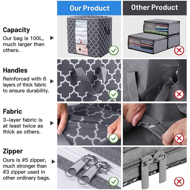 Foldable Storage  Container Quilt Bag Closet Storage Box Dustproof Organizer