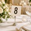 Stainless Steel Tabletop Sign Holder Silver Table Number Stand Modern