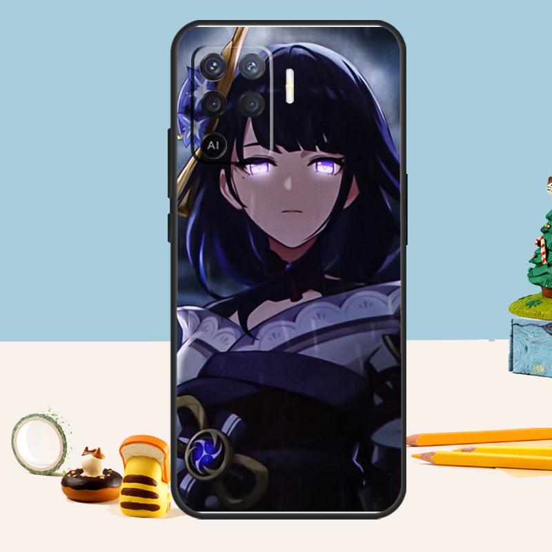 Raiden Shogun Genshin Impact Case For Oppo A5 A6 Pro A15 A16 A76 A96 A17 A57 A98 A58 A78 A18 A38 A54 A74 A94 A40 A60 A80