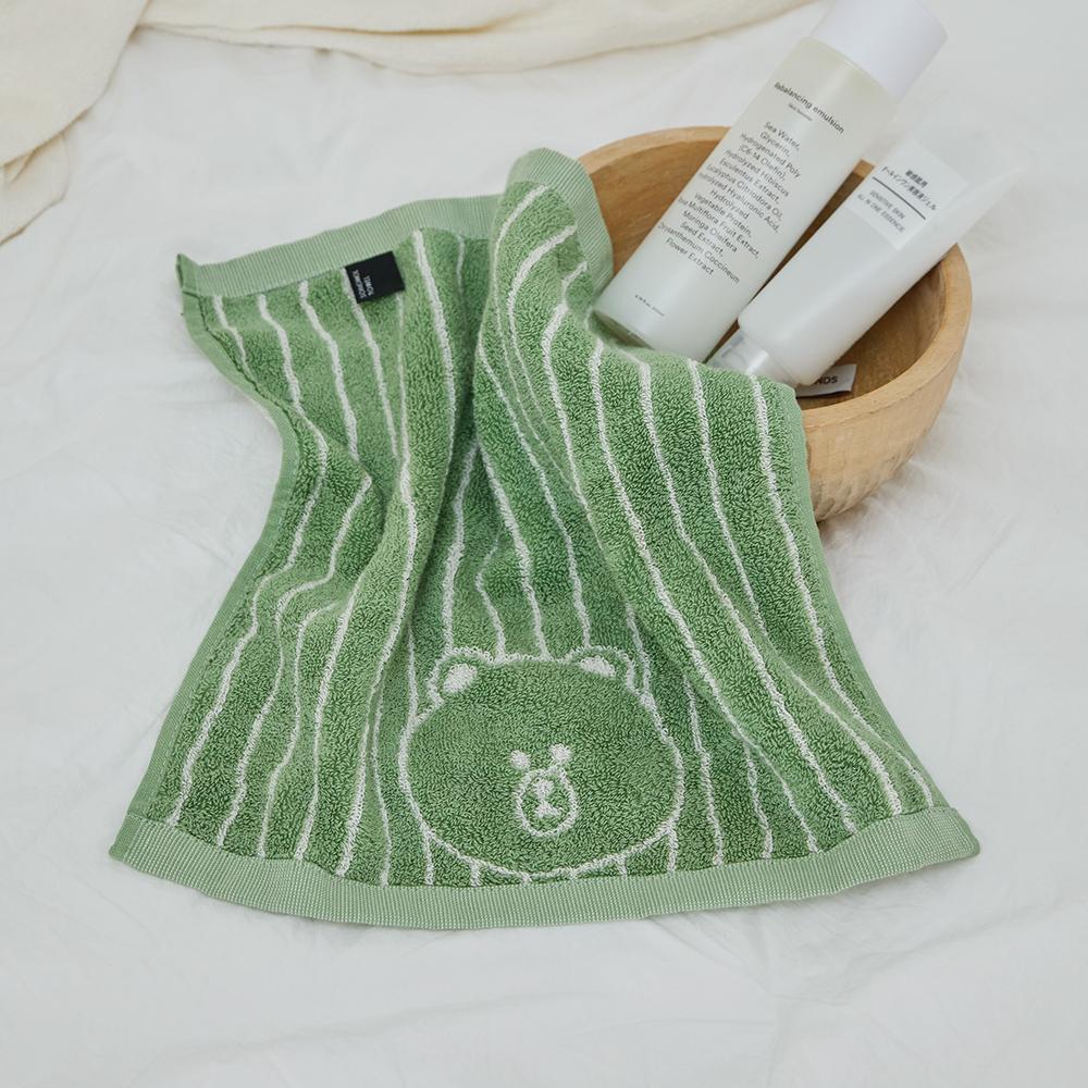 LINE FRIENDS Songwol Brown Basic Hand Towel (Green)