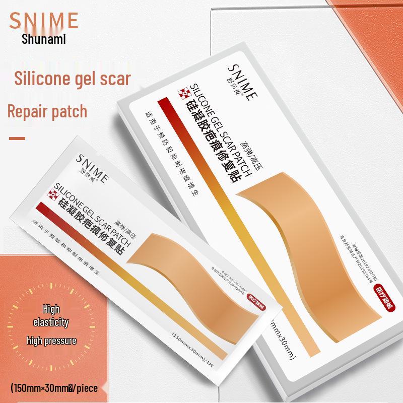 Shunaimi Silicone Gel Scar Sheet: High Elastic, Breathable, Reusable Adhesive Patch for Hypertrophic Scars.