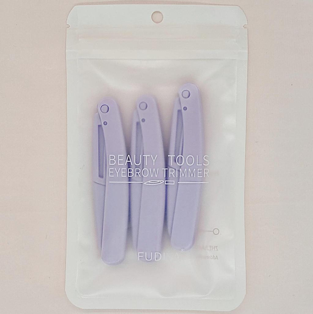 Portable Safety Folding Eyebrow Razor for Beginners - Stainless Steel Blade, Makeup Tool