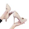 Fashion Hot Selling 2025  Autumn High Heels Women Shoes Pointed Fine Heels Shallow Mouth Water Diamond Sexy Heels Women Platform Shoes