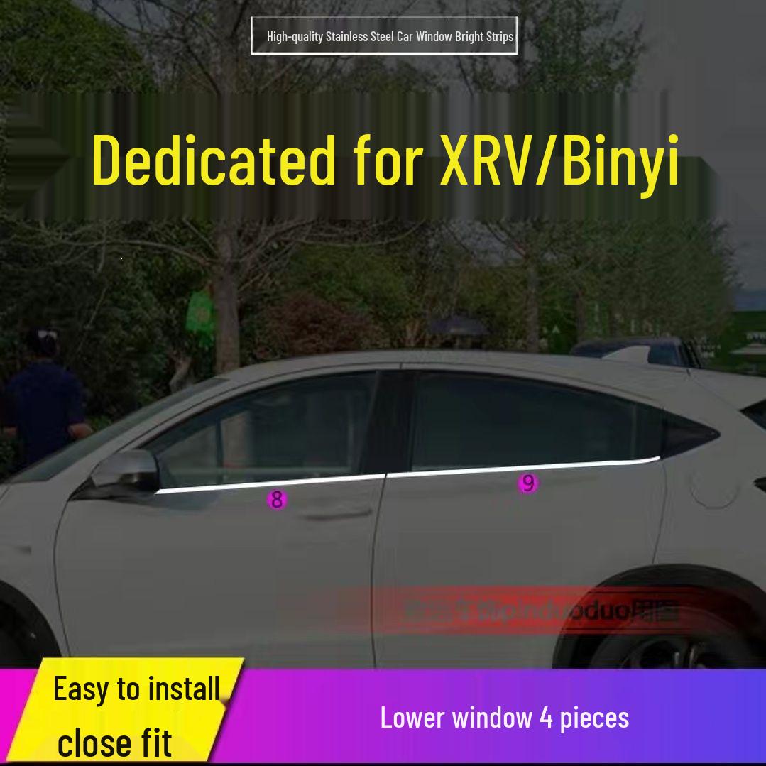 

2023 Honda XR-V Stainless Steel Window Trim Strip for Exterior Modification