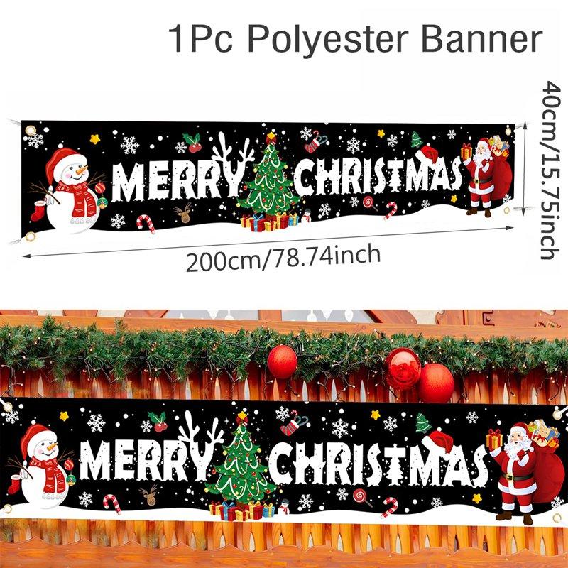 Merry Christmas Banner for Yard And Entrance Decor Christmas Outdoor Banner Flag for Home Decor 2026 Gifts Happy New Year 2026