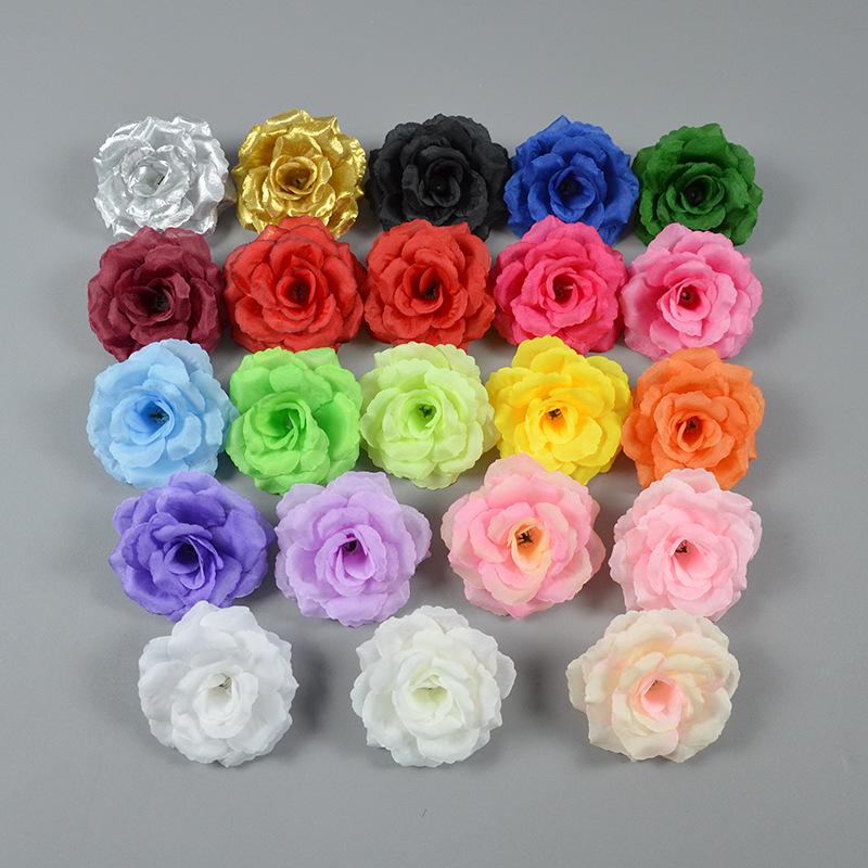 8CM Silk Rose Flowers for Wall, Box Projects, Scenery, Weddings, Flower Balls, and Ceiling Decor