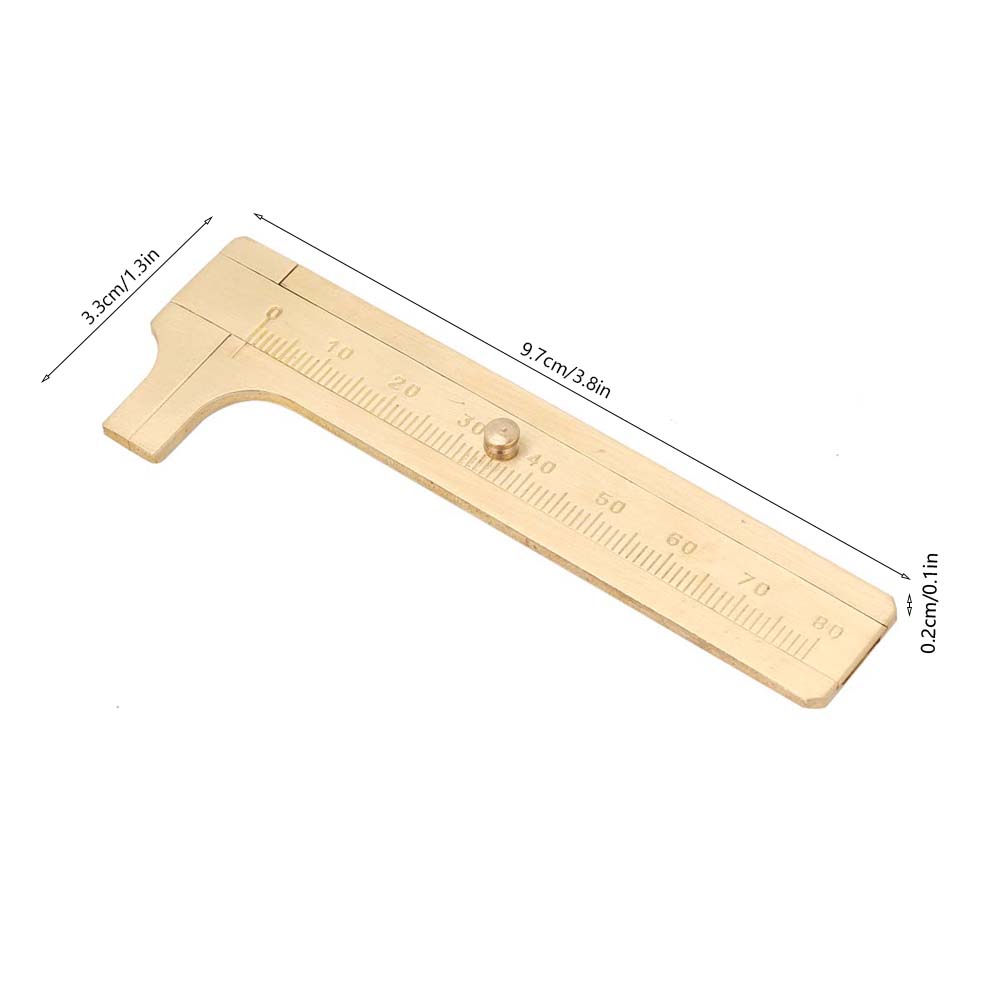 Measuring Tool Portable  Solid Copper Vernier Caliper 0 80mm Caliper Ruler for Archaeology