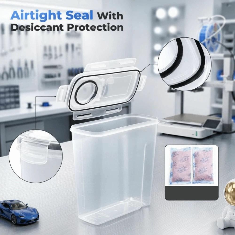 Airtight 3D Printing Filament Container Transparent Filament Storage Organizer Protection