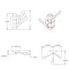 ABWR-1 Piece Swivel Hook Solid Metal Foldable Towel Hook Nickel Brushed Zinc Alloy Wall-Mounted