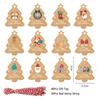48Pcs Merry Christmas Tags Kraft Paper Card Gift Label DIY Hang Tags Gift Wrapping Decor