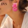 Zomerstrand Oorbellen 1 Paar Raffia Bloemen Hangend voor Vrouwen, Boho Gelaagde Mesh Ovalen Statement Hangende Oorbellen, Boheemse Vakantie Sieraden Lichtgewicht