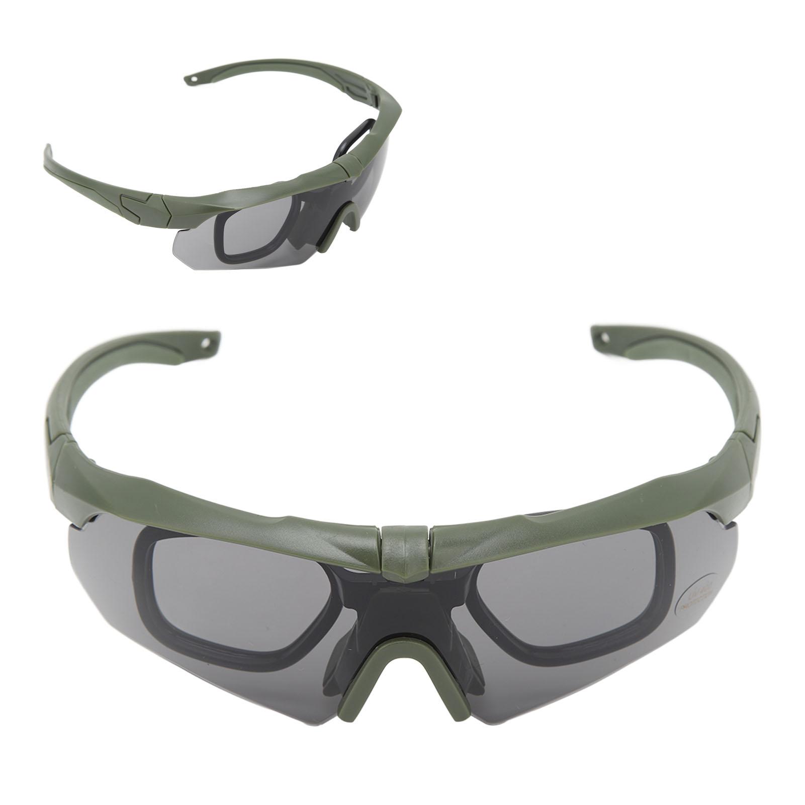 Lunettes de tir UV Protection Extérieur Lunettes Militaires Coupe-vent Anti-poussière Demi-cadre Lunettes de Moto Œil pour Hommes Femmes