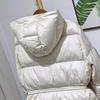 Elegant Women's Mid-Length Down Jacket with Hood, Slimming Waist, New Autumn/Winter Style, Fashionable Cloud Puff Duck Down Outerwear