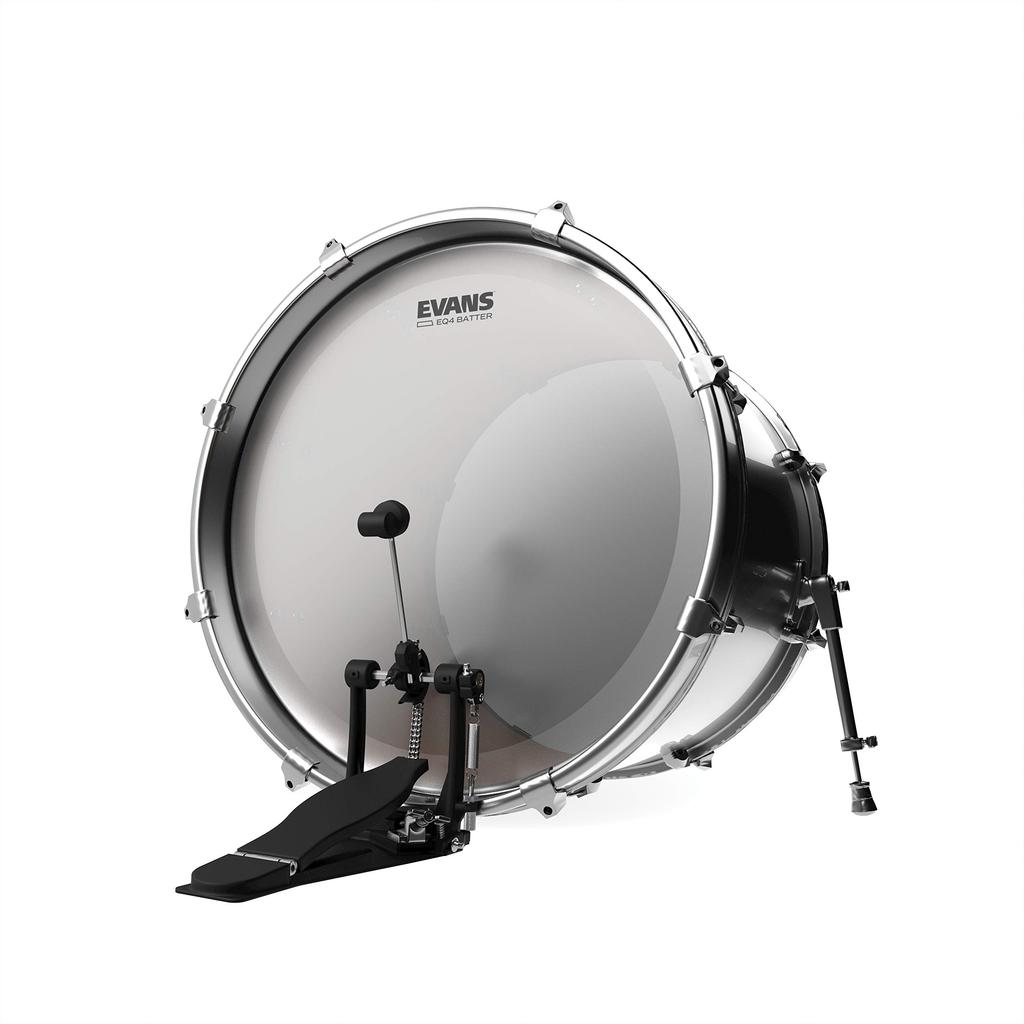 EVANS EQ4 Bass Drum Head BD18GB4C Flanged 18-inch Batter Head 10mil + 10mil Ring