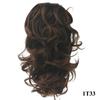 Soowee Short Curly Synthetic Hair Black To Burgundy Clip In Hair Extension Little Pony Tail Claw Ponytail False Hair on Clips