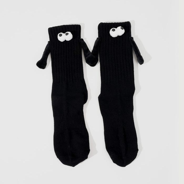 Men and Women Autumn and Winter Magnetic Suction Three Dimensional Handlehand Tube Cotton Socks
