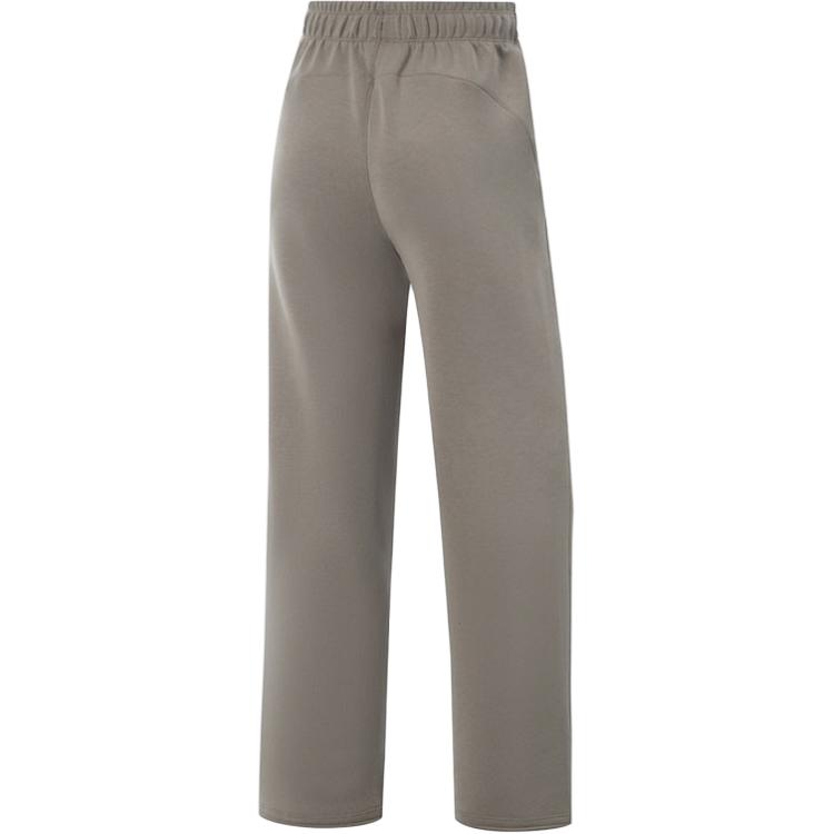 Li Ning Sports Solid Color Loose Simple Comfortable Versatile Straight Leg Casual Pants Women bottoms AKLV336-3