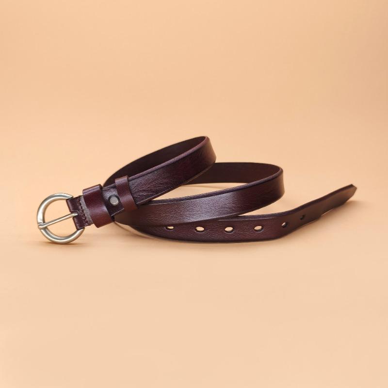 New Women's First-layer Belt Versatile Belt Women's Fine Decorative Fashion Pin Buckle Belt