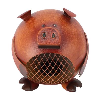 Animal Money Bank Cute Decorative Pig Shape Vintage Metal Coin Bank for Bedroom Living Room