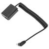 NPFW50 DC Coupler Full Decoding Dummy Battery Power Cable Adapter with Spring Connection Line for Sony A7 A7R A7S A7II