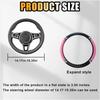 Universal Car Steering Wheel Cover 37-38cm Leather Embroidered Color Diamond-Studded Elastic Four Seasons Steering Wheel Cover
