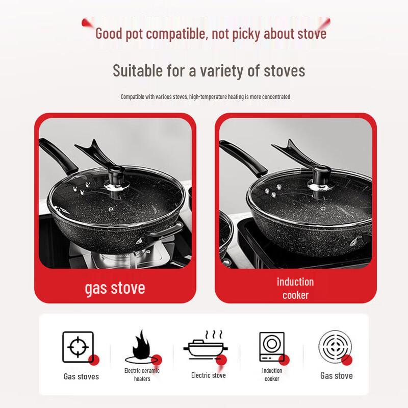 Qian Chu Huang Maifan Stone Non-stick Iron Wok