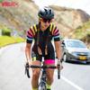 MLC Mono Triatlon Femminile Skinsuit Ciclismo Maglia da Ciclismo da Donna Tuta Bianca a Manica Corta Body da Bici Corto Ciclismo Imbottitura in Gel