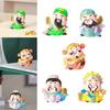 Cartoon God of Wealth Figurine Cute Decorative Tabletop Decoration Feng Shui Statue for Bookshelf Living Room Hotel Office Table