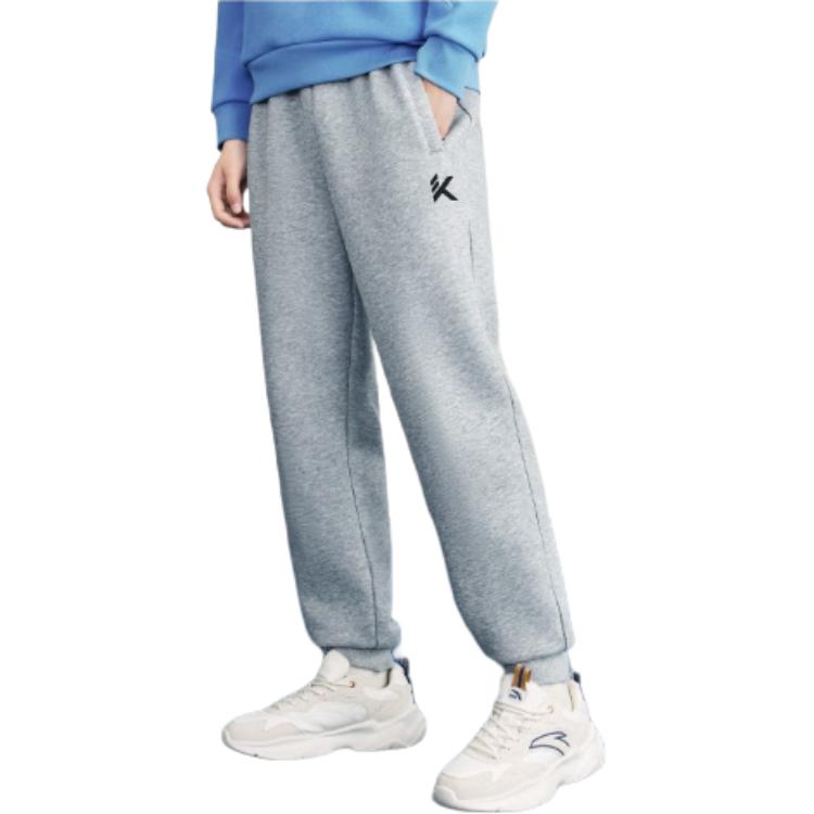Men's Anta Basketball Collection Knitted Sweatpants Men's Gray Heather Gray
