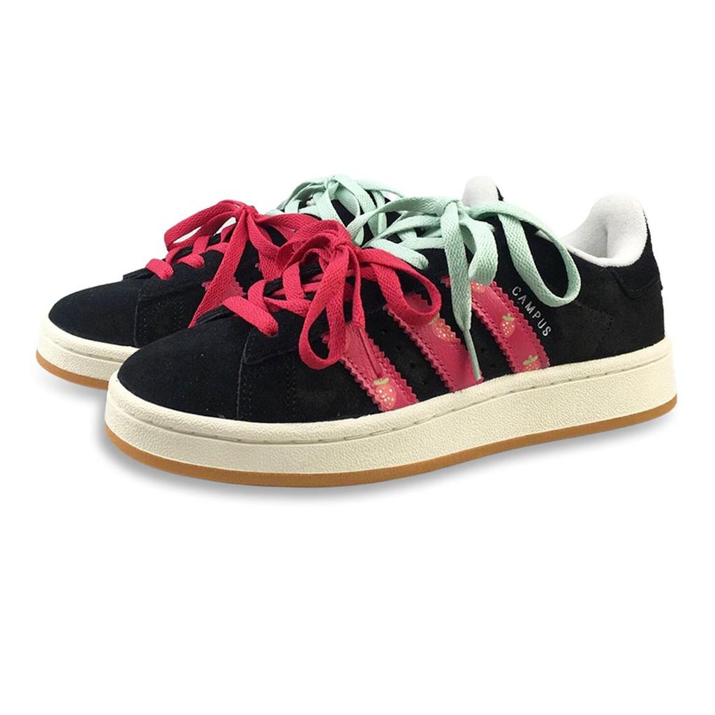 adidas Originals CAMPUS 00er Jahre Rutschfest Abriebfest Niedrig geschnitten Skateboard-Schuhe Unisex Schwarz HQ8708(Team76-)