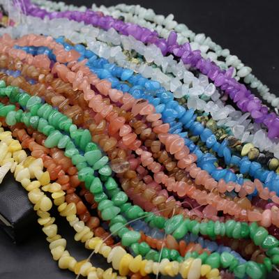 Natural Stone Beads Amazonite/Zebra Stone Gravel Beads For Jewelry Making DIY Necklace Earrings Bracelet Accessory Legnth 80 CM
