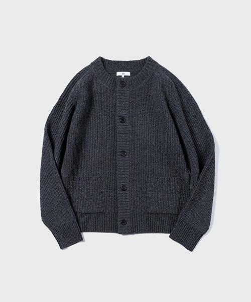 Eerun Saddle Round Cardigan - Charcoal