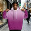 Men's Gradient Print Hoodie with Pocket, Casual Athletic Sweatshirt