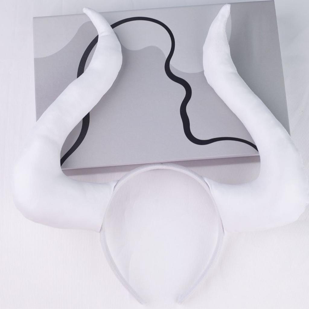 Håndlaget pannebånd med kveghorn Kvegjenter Cosplay-tilbehør Dyrehorn Fursuit Maskerade Halloween Cosplay-fest