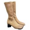 Pointed Elastic High Heel Socks Boots Women's Shoes 2025 Trends Knitted Breathable Slim Thick Heel Short Boot Black Sexy