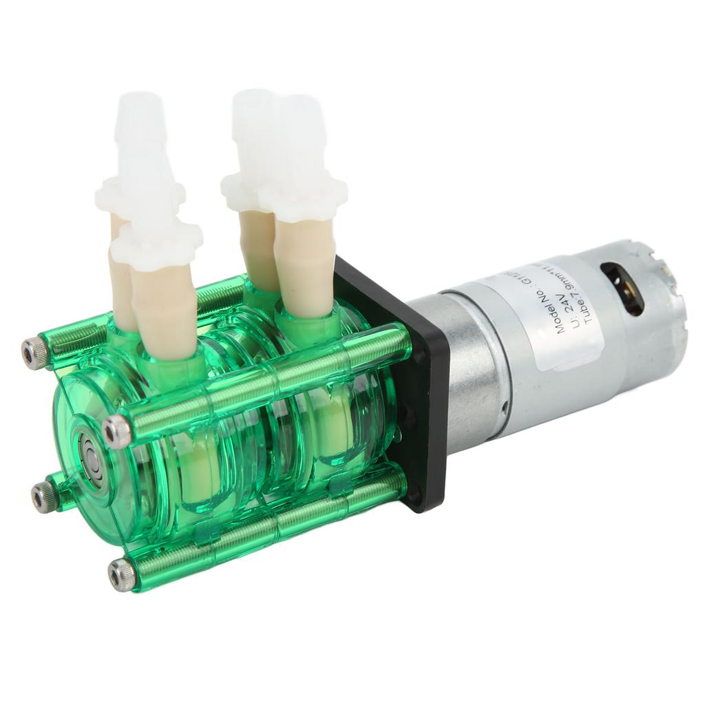 Dual Head High Flow Corrosion Resistant Peristaltic Pump Liquid Dosing Pump with BPT Tube 700ml Min DC24V 600mA