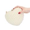 Heart Shape Women Bag Creative Handmade Heart Pearl Evening Bag Lock Weaving Packet Bag Bridal Bag Over Shoulder Bag Designer Handbag Women Bag