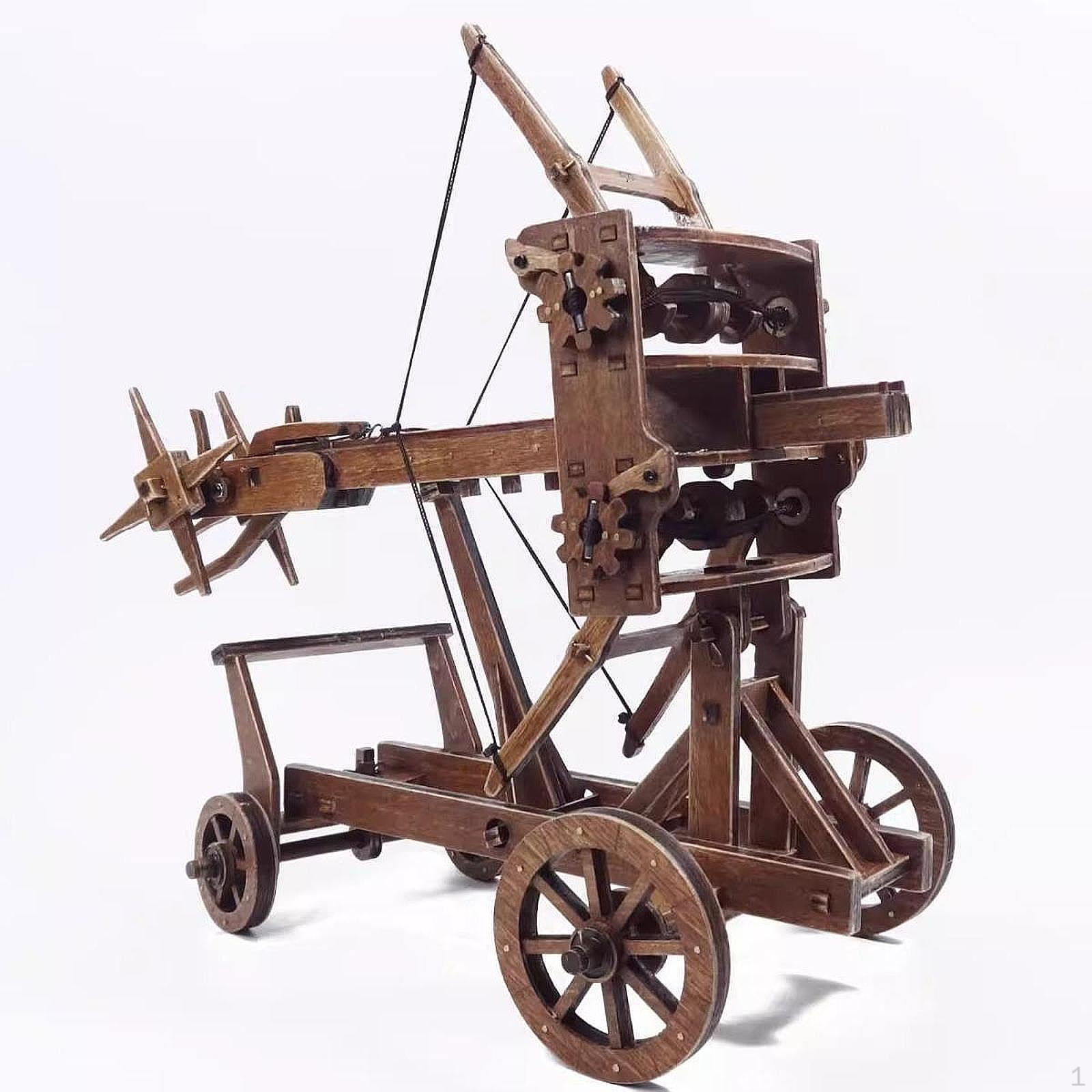 

Chinese Chariot Model Building Kit Table Ornament Hand on Learning Gift Traditional Cart DIY