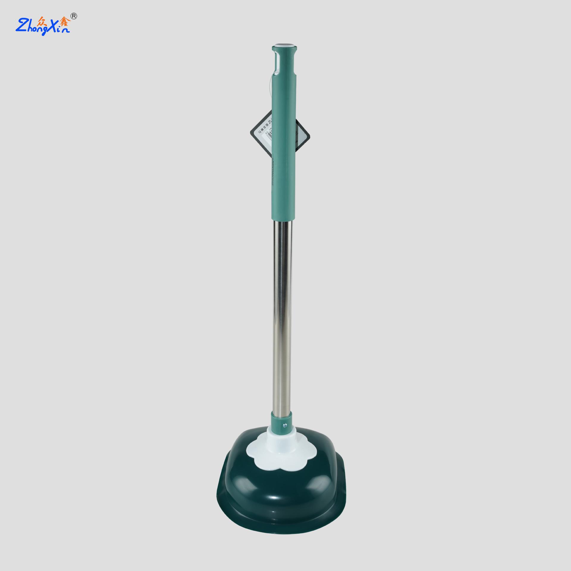 Zhongxin Toilet Plunger Unclogger – Square Bowl Sewer Blockage Suction Tool зелёный