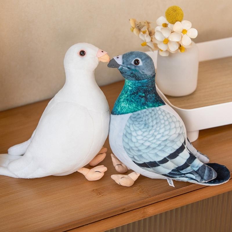 Multipurpose Pigeons Shape Stuff Toy Comforting Sturdy Plush Portable Accessory for Kids and Adults Relaxation