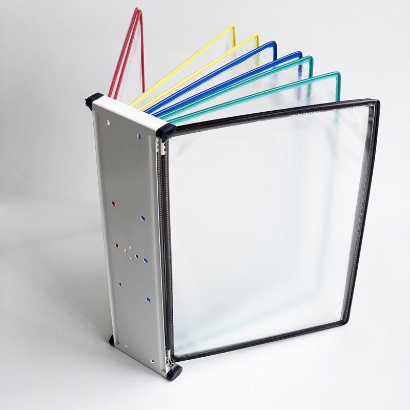 A4 Wall-Mounted 10-Page Swivel Display Folder/Document Holder