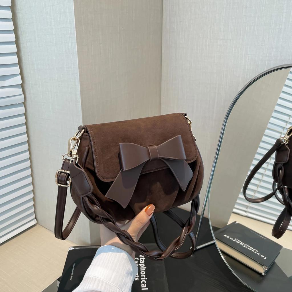 Matowa damska torba crossbody z zamkiem w kształcie łuku z PU, monochromatyczna, elegancka i wszechstronna, mini torebka na ramię, portfel na imprezę, nowa